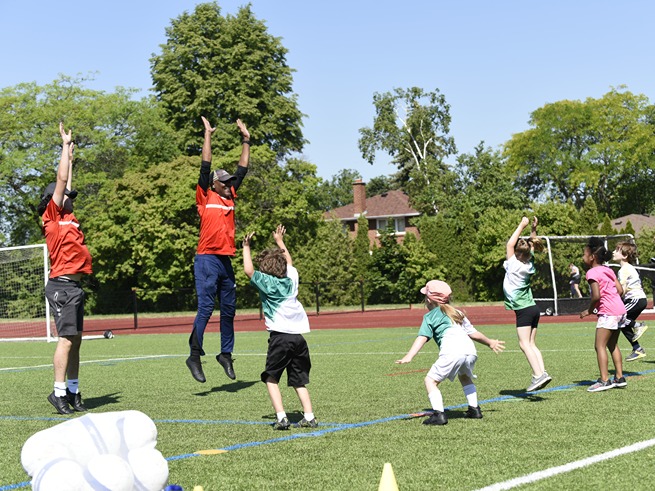 4 Year Olds Playing Soccer at Summer Camp