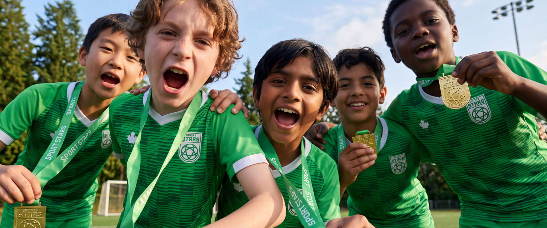 Youth soccer house league kids playing indoor soccer in the GTA
